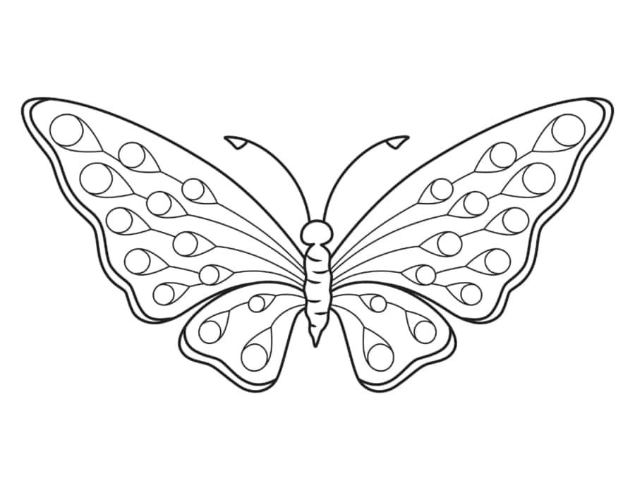 Butterfly Eyes Coloring Pages Pdf Free Vectors
